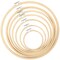 7 Pieces 7 Sizes Embroidery Hoops 4 inch to 12 inch Bamboo Circle Cross Stitch Hoop Rings for Craft Sewing and Ornaments